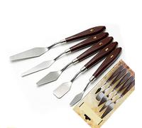 Wooden Handle Stainless Steel Paint Spatula, Oil Painting Scraper Set with Advanced Technology and Exquisite Craftsmanship and Enthusiasts, Stable Structure