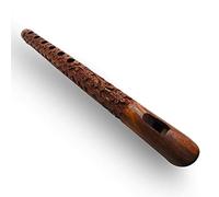 Wooden Handmade Inspire Lord Krishna Traditional Flute Basuri with Handcrafted flower Design Indian Musical instrument Bansuri Flutes Size 13 Inch