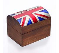 Wooden handmade Jewellery Box for Keepsakes with Union Jack Design
