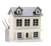 Wooden - Handmade Villa Model for Girls, Miniature, A Creative Pocket Size House Model That Many Ages Can Enjoy As An Indoor Play Scene, M