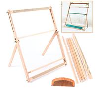 Wooden Handmade Weaving Loom Frame Tapestry Kit Adjustable Craft DIY Large Hand Knitting Machine Kids Cretivity Weave With Comb And Bobbin Textiles Accessories For Multi Arts Crafts 70*50Cm
