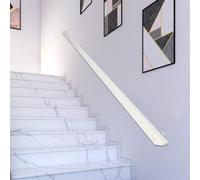 Wooden Handrail for Indoor Stairs Metal Bracket Stair Railing Complete Mounting Hardware Wall-Mounted Banister Support for Hallway Safety and Stability.