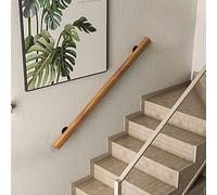Wooden handrail, Non-Slip Stair Banister with Brackets, Against The Wall Elderly and Children's Safety Stair rods