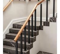 Wooden Handrail, Wrought Iron Staircase Baluster Rail