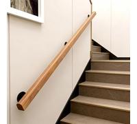 Wooden Handrails for Indoor Stairs, Non-Slip Stair Railings Support Rod, Wall Mount Safety Grab Bar for Elderly and Children, for Corridor Kindergarten(520cm/17ft)