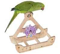 Wooden Hangable Perch | Bird Perch Toys - Bird Toys, Natural Wood Branch, Cage Activity Toy, Climbing Exercise Stand for Pets, Hummingbirds, Backyard Birds, Play Enrichment, Foraging Training