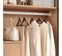 Wooden Hangers, Set of 10, Solid Wood Coat Hangers, Notches, Dark Walnut / 20