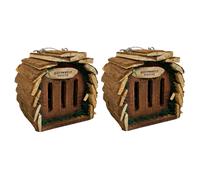 Selections Wooden Hanging Butterfly Houses Beneficial Insect Bug Bee Hotel - Pack of 2