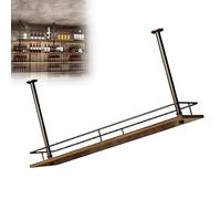 Wooden Hanging Ceiling Mount Shelf, Display Stand For Cabinet Kitchen Bar, Easy To Install Hanging Floating Shelves, for Restaurant Kitchen Bar