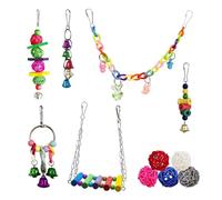 Wooden Hanging Hammock for Parrots, Toy Cage for Small Parakeets | for Invisible Cockatoo Cockatoo Conure Parakeets Cocorite Canaries Mainate Ashes