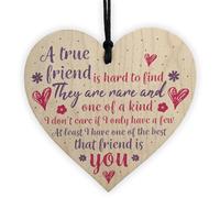 Wooden Hanging Heart Plaque, Thank You Gifts, Friends Wooden Plaque, Have One of The Best That Friend is You Friendship Sign, Appreciation Gifts Birthday Gifts for Women, Men, Friends