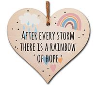 Wooden Hanging Heart with Inspirational Quote - Gift-Ready Rustic Wall Sign for Women, Teens, Friends - Thoughtful Home Decor Plaque