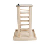 Wooden Hay Feeder for Rabbits Guinea Pigs Small Animals, 14.37x9.65x6.50 inch Grass Food Feeding Manger with Bottom Tray