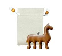 Wooden Head Massager - Natural Scalp Comb, Wide Tooth Tool, Solid Sandalwood Grooming with Handle, Professional Hair Care, Manual Tension Relief for Daily Home Travel