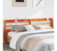 Wooden Headboard for Bed - Open Footboard, Easy Assembly, Fits Twin, Full, Queen, King & Super King Sizes, 210 x 82 cm (Brown Wax Finish)