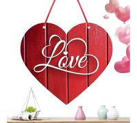 Wooden Heart Ornament - Wooden Heart Pendant, Heart Shaped Hanging Ornaments | Rustic Wooden Heart Shaped Ornaments For Valentine's Day, Decorative Ornaments On