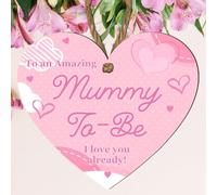 Wooden Heart Plaque Gift for Mummy - To an Amazing Mummy - Mother's Day/Birthday/Thank You Keepsake | Baby Announcement, New Mum Gift