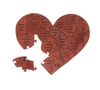 Wooden Heart Puzzle, 20 Reasons Why I Love You Valentine's Day Puzzles, Engraved Text Wooden Love Puzzle With Storage Box, for Fiancre, Boyfriend, Girlfriend