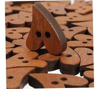 Wooden Hearts - Wooden Heart Buttons -100 Pcs/Set Brown Wood Wooden Sewing Heart Shape Button Buttons Craft Scrapbooking 20mm for Garment Accessories 6ljl - Heart Shape Buttons.