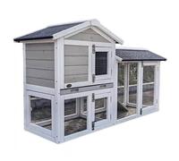 Wooden Hen House, Large Chicken Coop, Outdoor Backyard Hutch with Ventilation Door, Removable Tray, Ramp Chicken Coop, Rainproof Roof