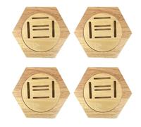 Wooden Hexagon Honeycomb Medal Display Stand - 4 Pack Medal Storage Case & Hanger Rack for All Sports, Running Medals, Award Holder Wall Organizer