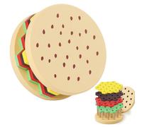 Wooden Hexagon Spatial Arrangement Stacking Activity Panel for Elderly