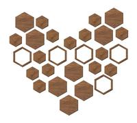 Wooden Hexagonal Wall Decor - Wooden Hexagonal DIY Kit, Multipurpose Home Decor, Wall Hanging Craft Set, Art Painting and Dyeing Frames, Sou