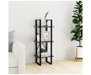 Wooden High Cabinet Grey 40x30x210cm Solid Pine Industrial 6-Shelf Tall Slim Pro