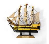 Wooden HMS Victory detailed model | Sailing gift | Wooden ships | Model battle ships | Sturdy construction | Cotton sails and rigging | 17.5cm (L) x 20cm (H)