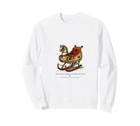 Wooden Hobby Horse Sleigh, Bygone Christmas Ride, 1887 Sweatshirt