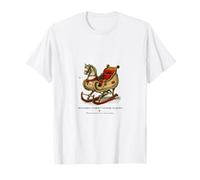 Wooden Hobby Horse Sleigh, Bygone Christmas Ride, 1887 T-Shirt