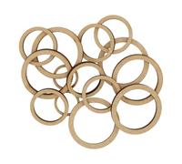 Wooden Hollow Circle Hoop Multiple Sizes - MDF Craft Shape Blank Decoration Embellishments Laser Cut DoodleTech (Size: 100mm / Pack: 10)