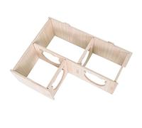 Wooden House for Mice, Small Hamster Corner House, 3 Chambers Wooden Hamster House, Wood Cabin for Syrian Hamsters Dwarf Hamsters Gerbils Chinchilla Rat Small Animals Hideout Décor (22.5*17.8*8cm)