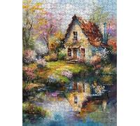 Wooden House Garden Jigsaw Puzzle 6000 Piece, Puzzles for Adults 6000, The Impossible Challenge, Jigsaw Puzzle Games Classic Educational, Wooden Puzzles, for Home Wall Decoration Gift FNKL1-754