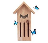 Wooden House, Hotel with Roof, House for Ladybugs, Butterflys and Bees (Yellow)