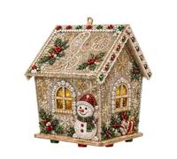 Wooden House Rhinestone Painting Kit Crafting Project Hangable Ornament