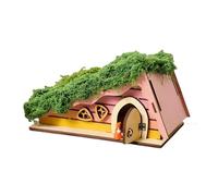 Wooden Houses for Crafts - Creative Triangular Construction Craft Set | Handmade Elven House Craft Kit | For Kids Girls Daughters Holiday Home Event Party Window Sill and Writing