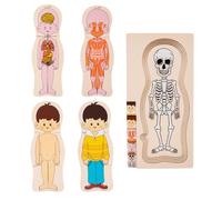 Wooden Human Body Puzzles Learn Body Parts, Human Organs Recognition | Educational Anatomy Jigsaw for Preschoolers Kids Ages 3+