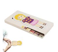 Wooden Human Body Puzzles - Skeleton for , Learning Toys, Educational Game Interaction, Activity Board | Kindergarten Homeschool Student Resource Boys Girls Fine Motor Skills Cogni