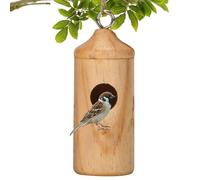Wooden Hummingbird Swing Nest, Wood Hummingbird Swing House,Wooden Bird Swing Houses,for Humming Swallow Wren Sparrow Window Garden