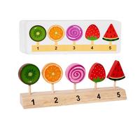 Wooden Ice Cream Toy: Wooden, Matching Educational Toy | 40 Pattern Math Thinking Set USA Birthday Christmas Night Day New Wooden Gift