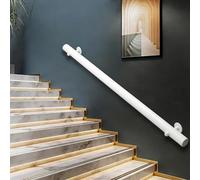 Wooden il for Stairs - Anti-Slip White Round Stair Railing Wall-Mounted Available in 1m 2m 3m 3.5m 4.5m 60cm Lengths -& Safe Design.