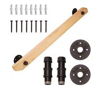 Wooden il for Stairs Non-Slip Grip Indoor Stair Railing Wooden Banister Perfect for Hallways Bathrooms and Staircases Safe Support for Every Step.