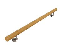 Wooden ils 1m/2m/3m/4m/5m/6m for Indoor Stairs Anti-Slip Stair Rail for Seniors Wall-Mounted Grab Bar with Metal Support for Enhanced Safety