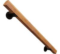 Wooden ils for Stairs, Non-Slip Stair Banister with Brackets, Against The Wall Elderly and Children's Safety Grab Bar Kit, for Interior Corridor Villa Building Loft(Size:100cm/3.3ft)