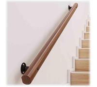 Wooden ils for Stairs - Safety il for Elderly & Kids Wall-Mounted Support Bar Ideal for Villa & Loft Construction Stair Railing System