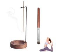 Wooden Incense Burner, Incense Stick Holders, Upside Down Incense Holder for Sticks with Brush, Upside Down Incense Holder For Tea Room Home Office Decor, Yoga, Meditation, Spa, Bedtime