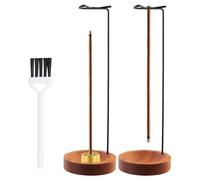 Wooden Incense Holder, Upside Down Incense Burner, Sticks Ash Catcher Catching, Base with 9 Holes, Cleaning Brush, for Home, Yoga, Tea Ceremonies, Meditation, Spas