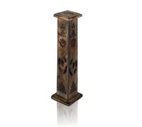 Wooden Incense Stick & Cone Burner Holder Tower Large Organic Eco Friendly Ash Catcher Agarbatti Holder Rustic Style Hand Carved For Meditation Yoga Aromatherapy Home Fragrance Products