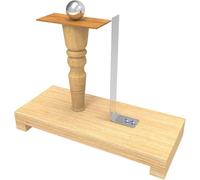 Wooden Inertia Demonstrator Newton First Law Pendulum Experiment Kit Brass Pendulum Ball Oscillation Counter for Mechanics Experiments